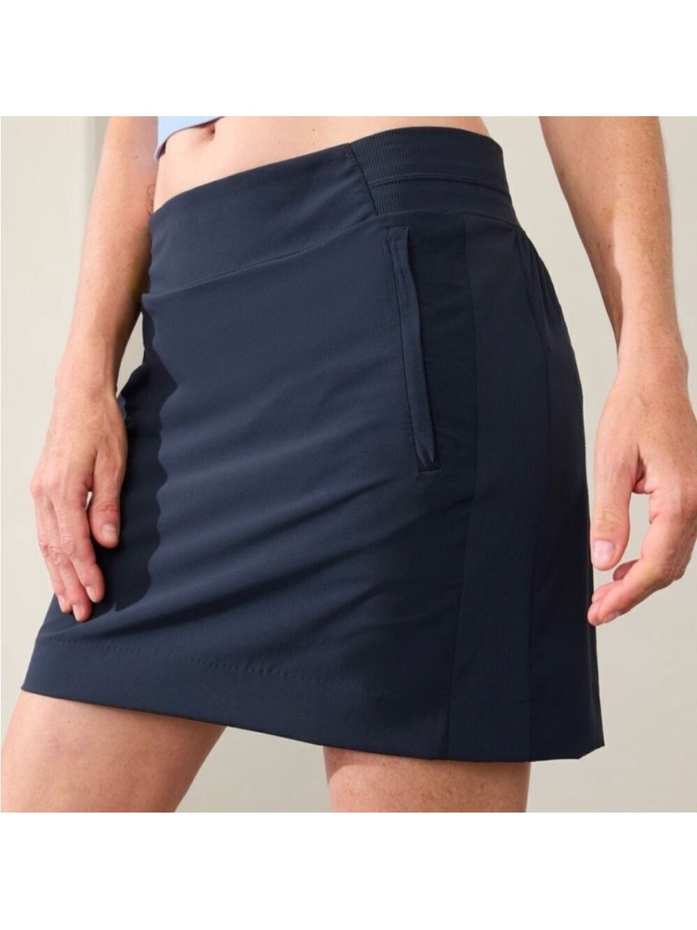 Athleta Brooklyn Mid Rise Skort Navy Blue Size 16 Tall